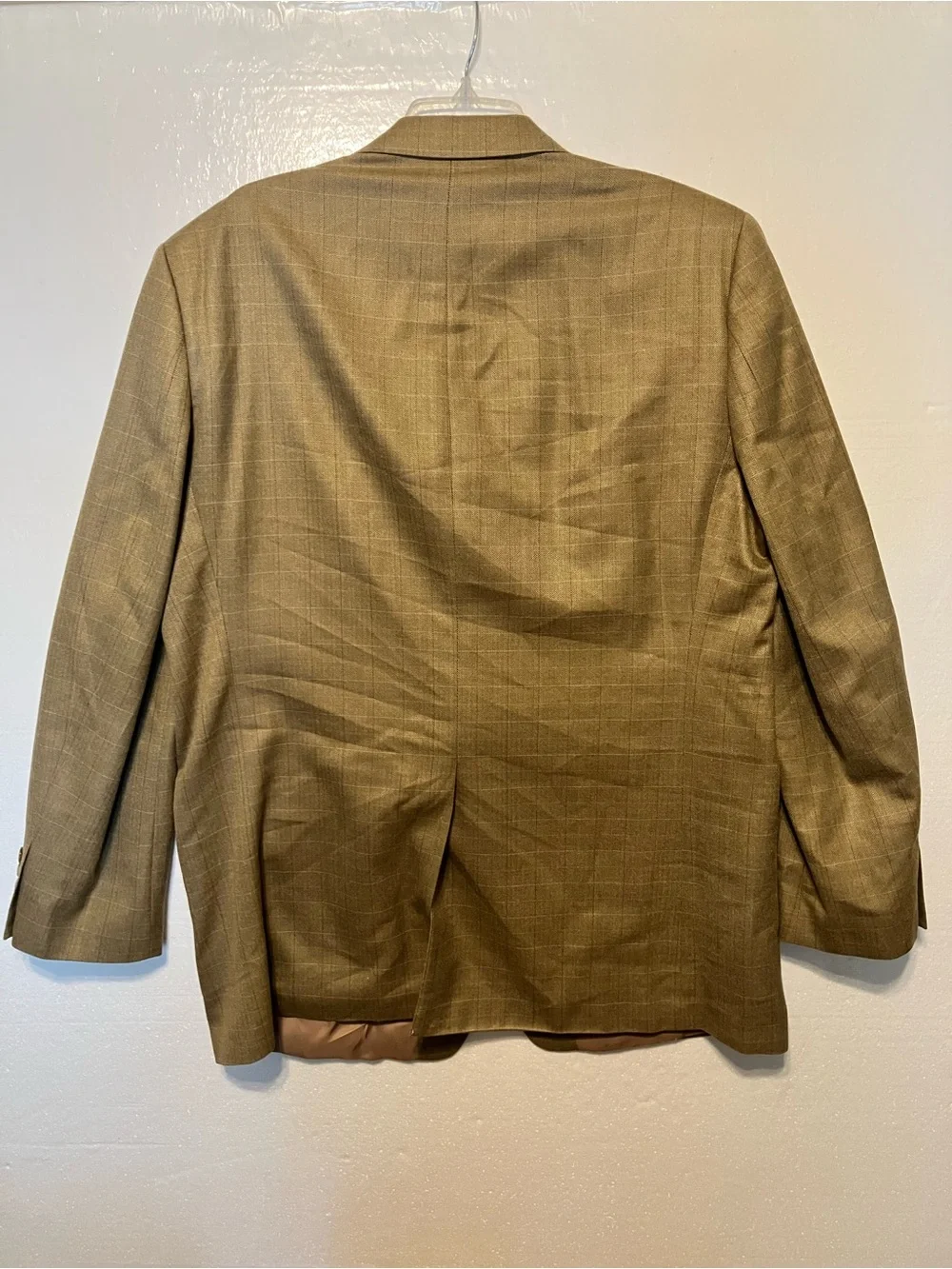 Lauren Ralph Lauren silk/ Wool Blend Olive Brown Windowpane Sport Coat 44L